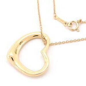 Tiffany Necklace Heart Pendant Elsa Peretti Yellow Gold